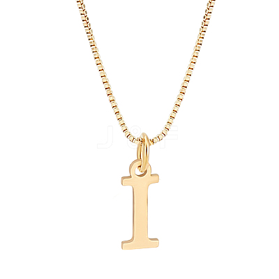 1pc 304 Stainless Steel Letter Pendant Necklaces NJEW-LP0001-38I-G-1