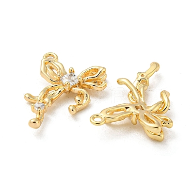 Brass Micro Pave Cubic Zirconia Pendants KK-H460-54G-1