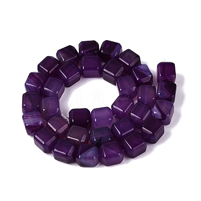 Natural Purple Agate Beads Strands G-Q608-10D-1