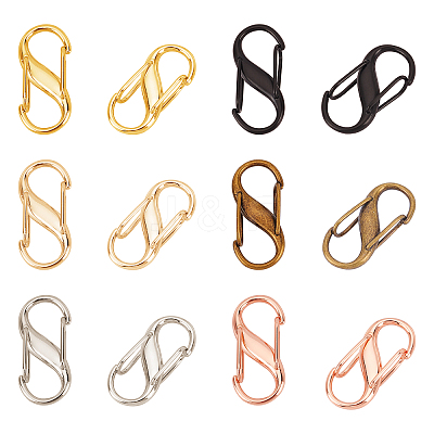 12Pcs 6 Colors Zinc Alloy DIY Bags Adjustable Clasps Accessories FIND-PH0002-89-1