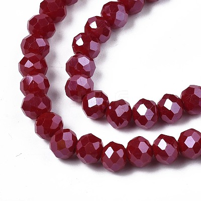 Electroplate Glass Beads Strands EGLA-A034-P1mm-A13-1