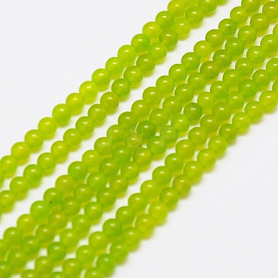 Natural Malaysia Jade Bead Strands G-M097-4mm-07-1