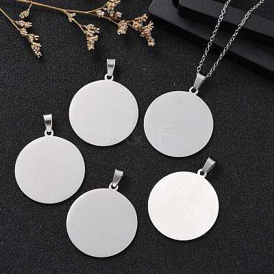 Tarnish Resistant 304 Stainless Steel Pendants STAS-P063-09P-1