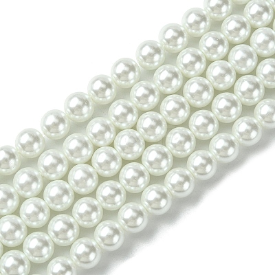Eco-Friendly  Dyed Glass Pearl Round Beads Strands HY-A002-8mm-RB001-1