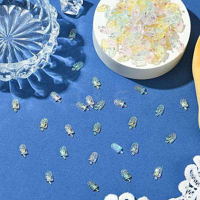 200Pcs Ice Cream Resin Cabochons MRMJ-CJ0001-20-1