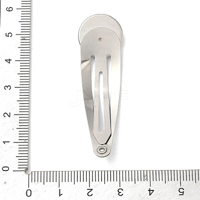 304 Stainless Steel Snap Hair Clip Finding STAS-B126-01B-P-1
