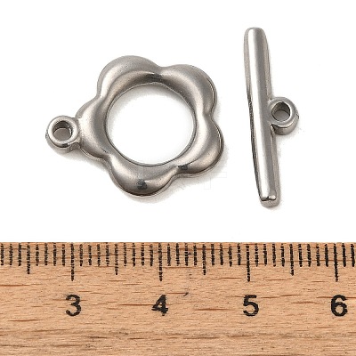 Non-Tarnish 304 Stainless Steel Toggle Clasps STAS-Q324-16P-1