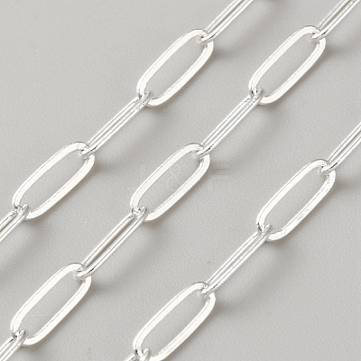 Brass Paperclip Chains CHC-WH0023-002S-1