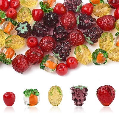 10Pcs Handmade Lampwork Beads LAMP-YW0001-40-1