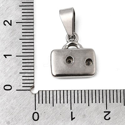 304 Stainless Steel Pendant Rhinestone Settings STAS-B167-10P-1