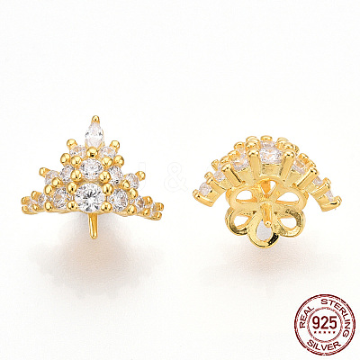 925 Sterling Silver Micro Pave Cubic Zirconia Peg Bails STER-T004-73G-1