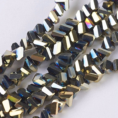 Electroplate Glass Beads Strands EGLA-J145-4mm-FP03-1