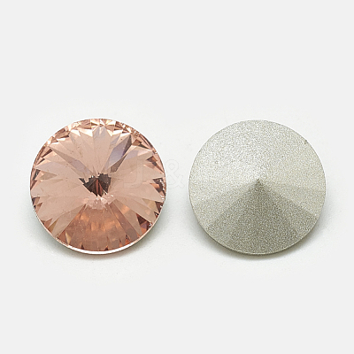 Pointed Back Glass Rhinestone Cabochons RGLA-T086-12mm-08-1
