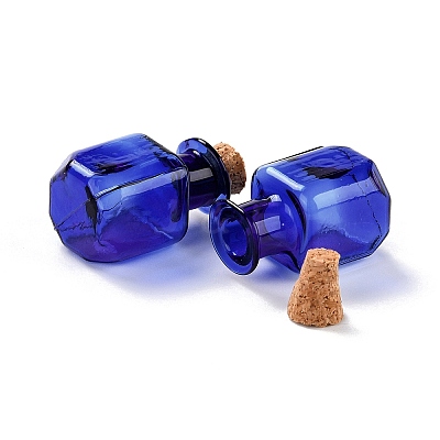 Square Glass Cork Bottles Ornament LS-GLAA-D002-04D-1