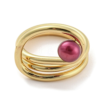 Brass Wire Wrap Finger Ring RJEW-Q804-03G-1