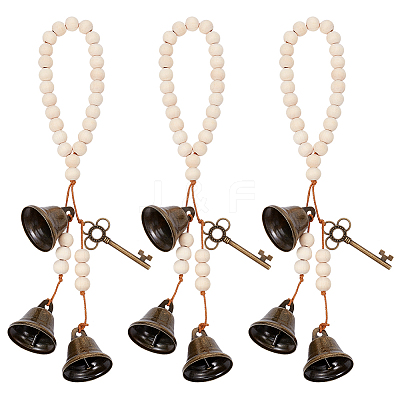 Iron Bell Pendant Decorations HJEW-OC00025-1