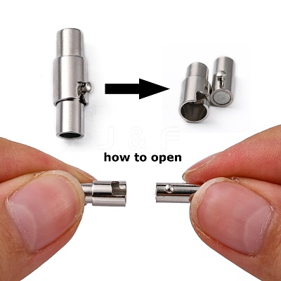 Brass Locking Tube Magnetic Clasps MC079-1