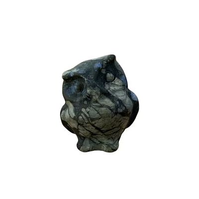 Natural Labradorite Carved Healing Owl Figurines PW-WG13335-07-1