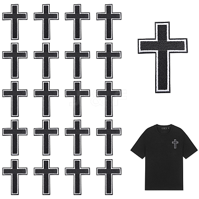 20Pcs Polyester Clothing Patches PATC-GA0002-02A-1