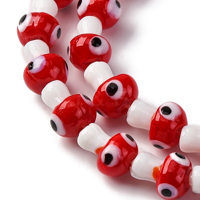 Handmade Evil Eye Lampwork Beads Strands LAMP-S069-01A-01-1
