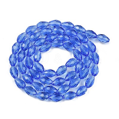 Transparent Glass Beads Strands EGLA-N013-T8mm-D10-1
