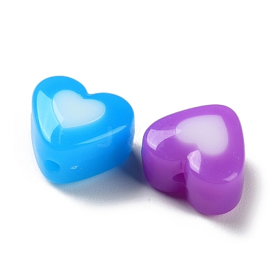 Two Tone Opaque Acrylic Beads X-SACR-I005-05A-1