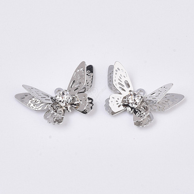 Brass Filigree Pendants KK-R082-07P-1