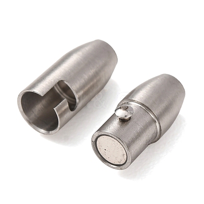304 Stainless Steel Locking Tube Magnetic Clasps STAS-A151-02B-P-1