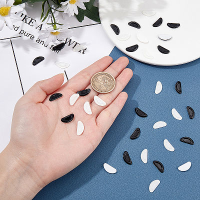 24 Pairs 2 Colors Silicone D-shaped Eyeglass Nose Pads KY-GF0001-20-1