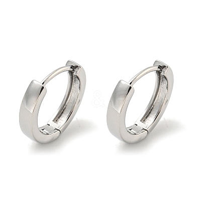 Brass Hoop Earrings EJEW-L211-08A-P-1