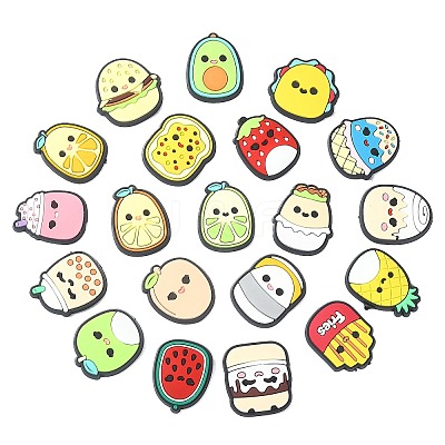 40Pcs 20 Styles Cute PVC Plastic Cabochons KY-CJ0001-66-1
