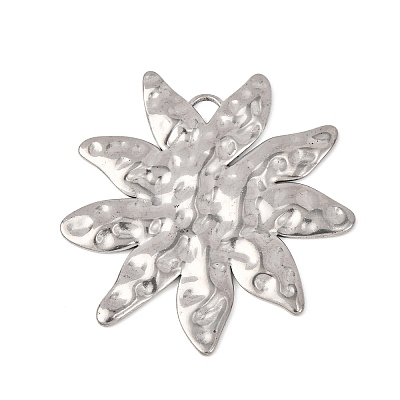 Hammered 304 Stainless Steel Pendants STAS-D129-06B-P-1