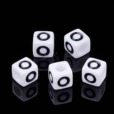 Letter Acrylic Beads PL37C9129-O-1