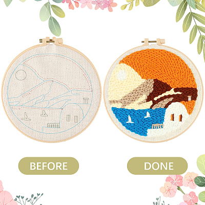 DIY Punch Needle Embroidery Starter Kits for Beginners DIY-WH20013-88A-1