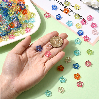 300Pcs Transparent Acrylic Bead Frame MACR-SP0002-03-1