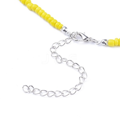 Glass Seed Beaded Necklaces NJEW-JN02691-01-1