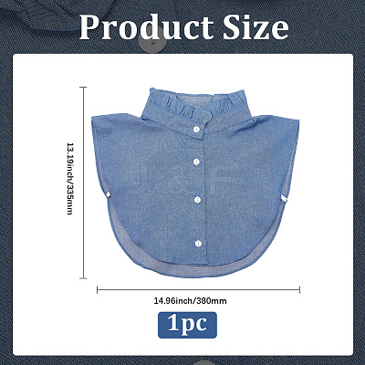 Detachable Cotton Shirt Collars AJEW-WH20816-025C-1