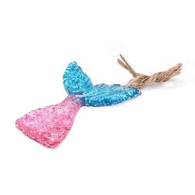 Hanging Resin Pendant Decorations AJEW-GA0003-71-1