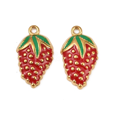 304 Stainless Steel Enamel Pendants STAS-Z140-05G-02A-1