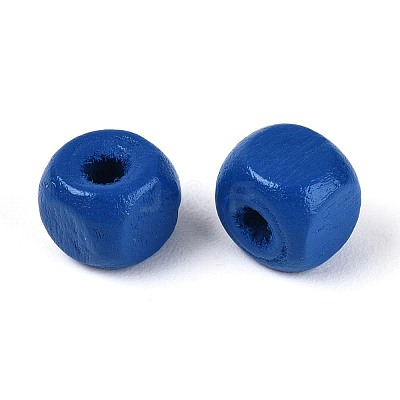 Spray Painted Wooden Beads WOOD-P021-01A-04-1