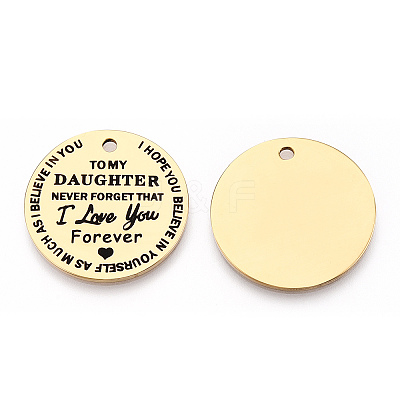 201 Stainless Steel Pendants STAS-T064-37G-26-1