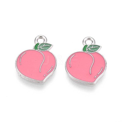 Fruit Alloy Enamel Charms PALLOY-S058-01P-24-1