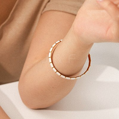 304 Stainless Steel Enamel Cuff Bangles for Women FS-WGB70EE-01-1