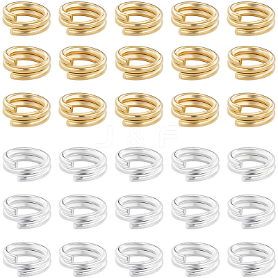160Pcs 2 Colors Brass Split Rings KK-BBC0023-08A-1