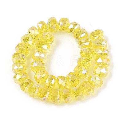 Electroplate Transparent Glass Beads Strands EGLA-N022-04A-D19-1