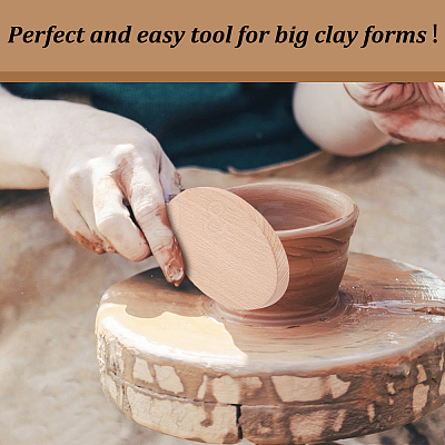 Handmade Wooden Clay Cup Paddle WOOD-WH0029-114-1
