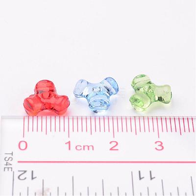 Transparent Acrylic Plastic Tri Beads for Christmas Ornaments Making X-PL699M-1