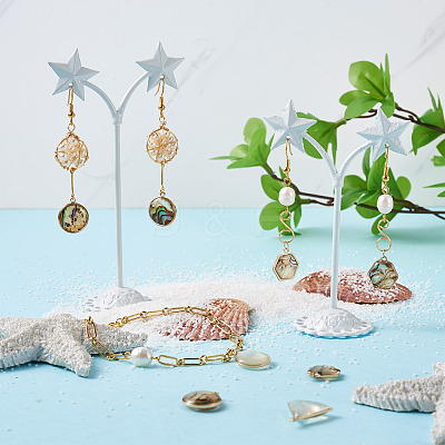 12Pcs 6 Styles Natural Shell Pendant Sets SHEL-CD0001-03-1