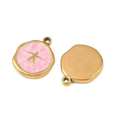 304 Stainless Steel Enamel Pendants STAS-P425-01G-02-1
