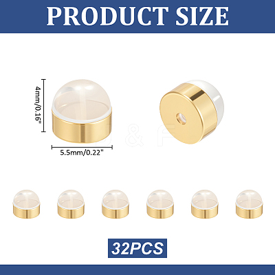 32Pcs Brass Ear Nuts KK-ME0003-62G-1